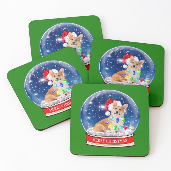 Item preview, Christmas Snow Globe Corgi Dog Santa designed and sold by PG Illustration.