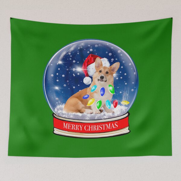 Item preview, Christmas Snow Globe Corgi Dog Santa designed and sold by PG Illustration.