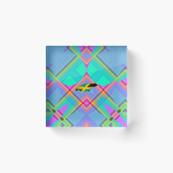 Item preview,  UNFORGETTABLE WEST INDIES CHRISTMAS SOUVENIRS - UNIQUE ABSTRACT CARIBBEAN GEOMETRIC PATTERN - GREATJAMAICAN VIBES FLAG INSPIRATION designed and sold by Ralek.