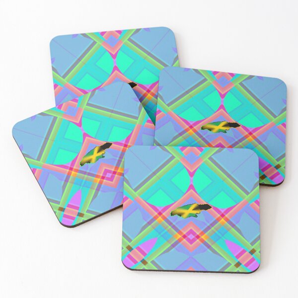 Item preview,  UNFORGETTABLE WEST INDIES CHRISTMAS SOUVENIRS - UNIQUE ABSTRACT CARIBBEAN GEOMETRIC PATTERN - GREATJAMAICAN VIBES FLAG INSPIRATION designed and sold by Ralek.