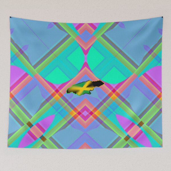 Item preview,  UNFORGETTABLE WEST INDIES CHRISTMAS SOUVENIRS - UNIQUE ABSTRACT CARIBBEAN GEOMETRIC PATTERN - GREATJAMAICAN VIBES FLAG INSPIRATION designed and sold by Ralek.