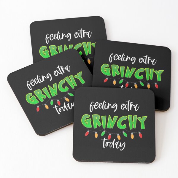 Item preview, "Feeling extra grinchy today" - funny christmas quote designed and sold by KatisDesign.