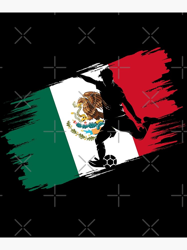 Mexican Soccer Mexico Flag Jersey Football Fans Poster