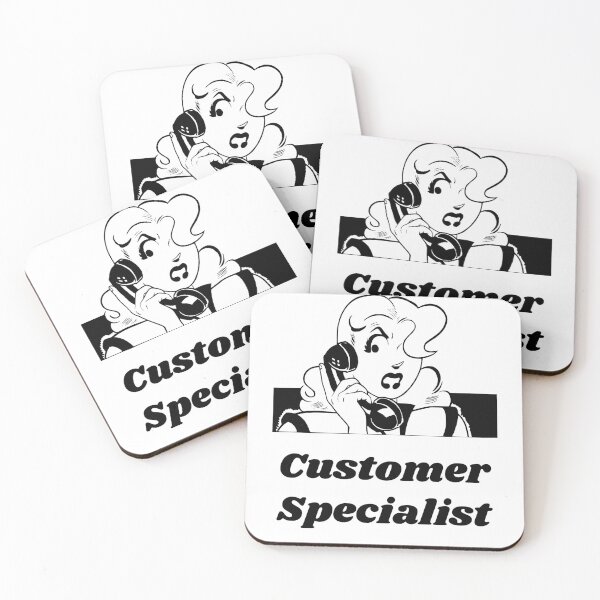 Item preview, 'Customer Specialist' Angry Woman Design - Retro Illustration Design for T-shirts, mugs, phone cases and other accessories designed and sold by Ridiculam Toga.