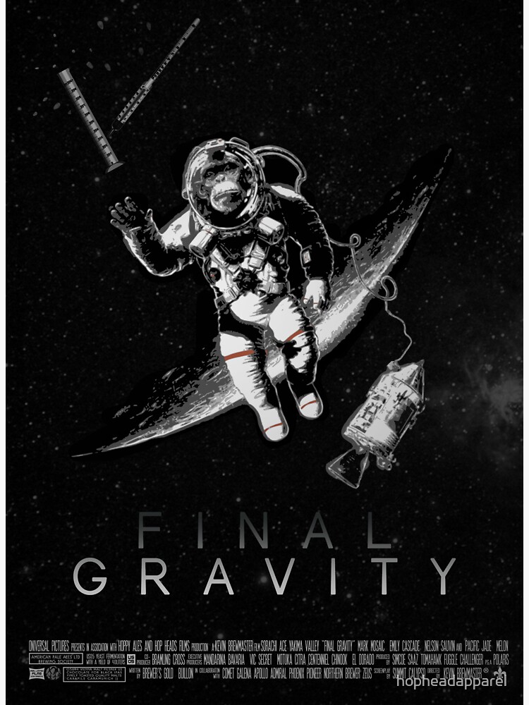 "FINAL GRAVITY" Sticker by hopheadapparel Redbubble