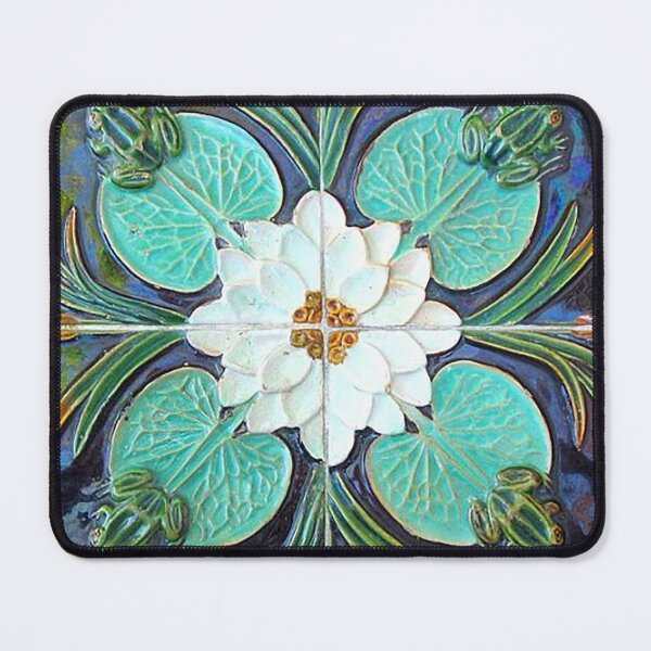 Item preview, Blue Floral Lotus Portuguese Tiles Art Nouveau,Portugal tiles, portuguese ceramic tiles, portuguese wall tiles, designed and sold by Tamas Das.