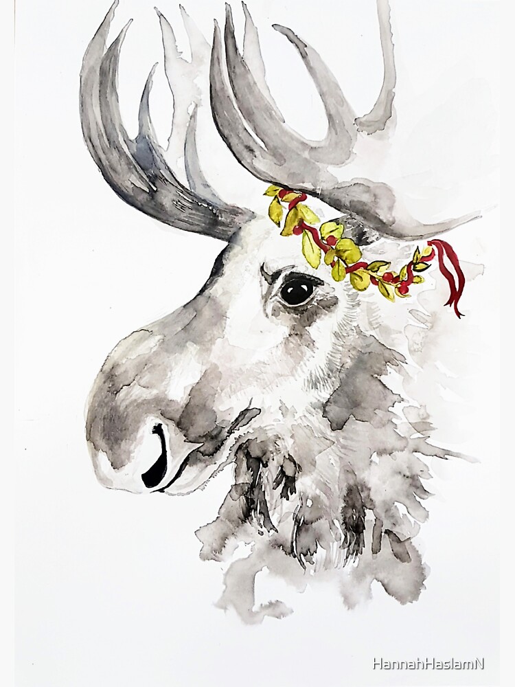 Christmas elk by HannahHaslamN