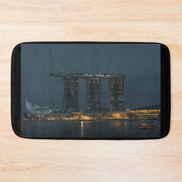 Item preview, Marina by hotel in Singapore at night designed and sold by kohlenjunge.