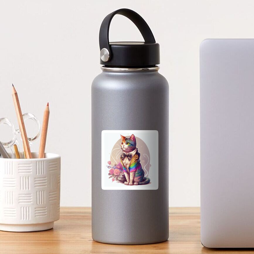 Cute lgbt cat in suit Sticker