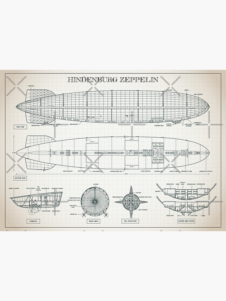 Hindenburg Zeppelin (Light Ivory Version) by BGALAXY
