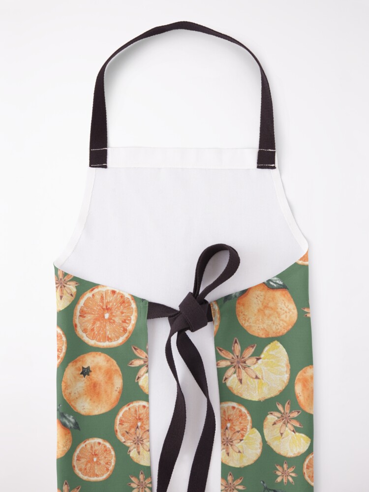 Alternate view of Christmas Baking Food Spiced Oranges with Star Anise Green Apron