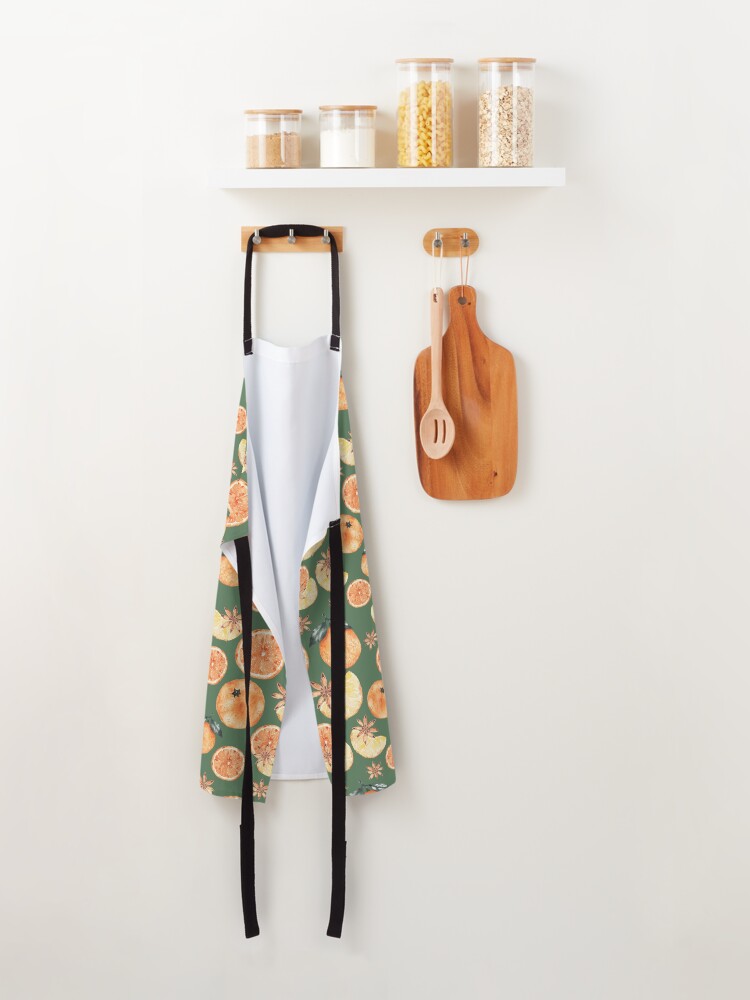 Alternate view of Christmas Baking Food Spiced Oranges with Star Anise Green Apron