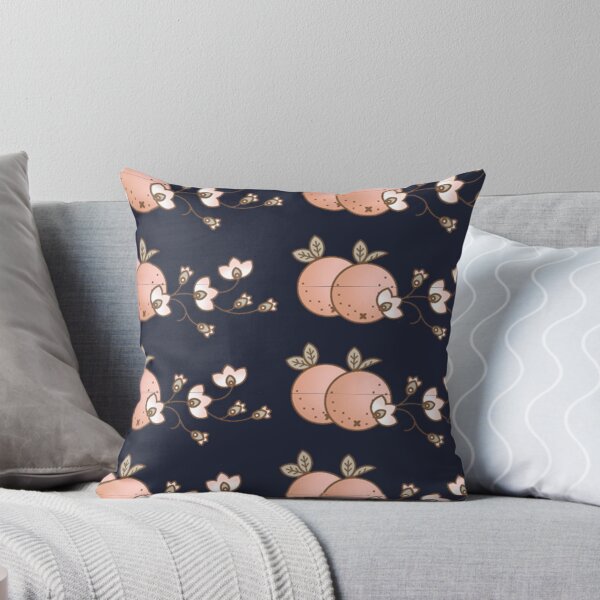 Item preview, Wild Orange and Blossoms Pattern designed and sold by Corinne Alexa Jackson.