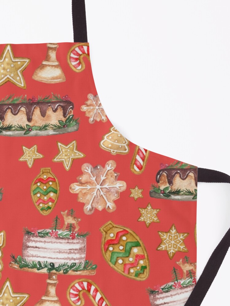 Alternate view of Christmas Baking Food Cake, Cookies and Candy Canes Apron