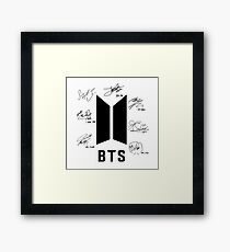 bts bangtan boys signatures signature autograph Framed Print