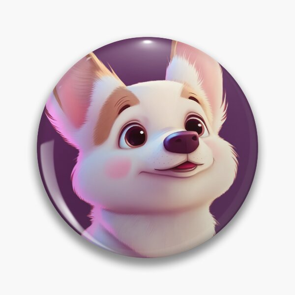 Item preview, White albino corgi dog designed and sold by Tuko Designs.