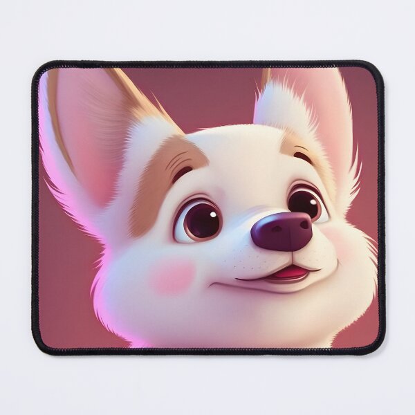 Item preview, White albino corgi dog designed and sold by Tuko Designs.