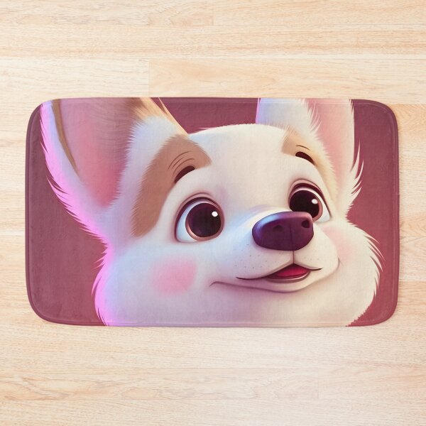 Item preview, White albino corgi dog designed and sold by Tuko Designs.