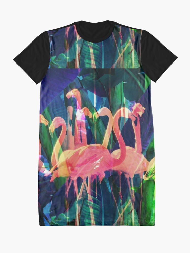 Alternate view of Flamingo Dance Graphic T-Shirt Dress