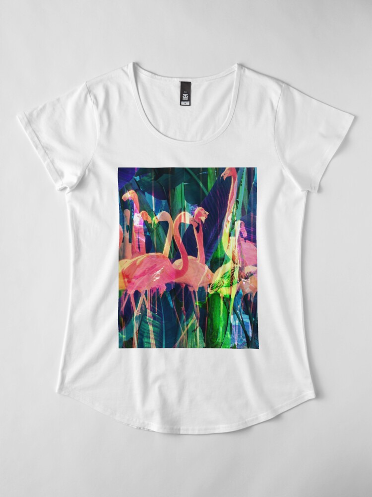 Alternate view of Flamingo Dance Premium Scoop T-Shirt