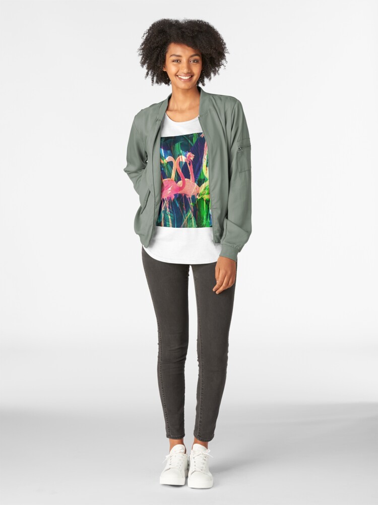 Alternate view of Flamingo Dance Premium Scoop T-Shirt