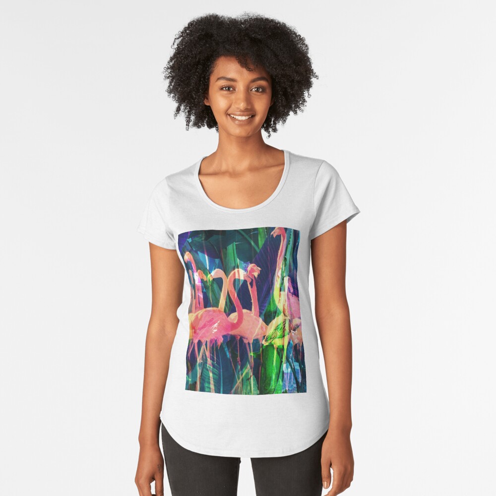 Flamingo Dance Premium Scoop T-Shirt