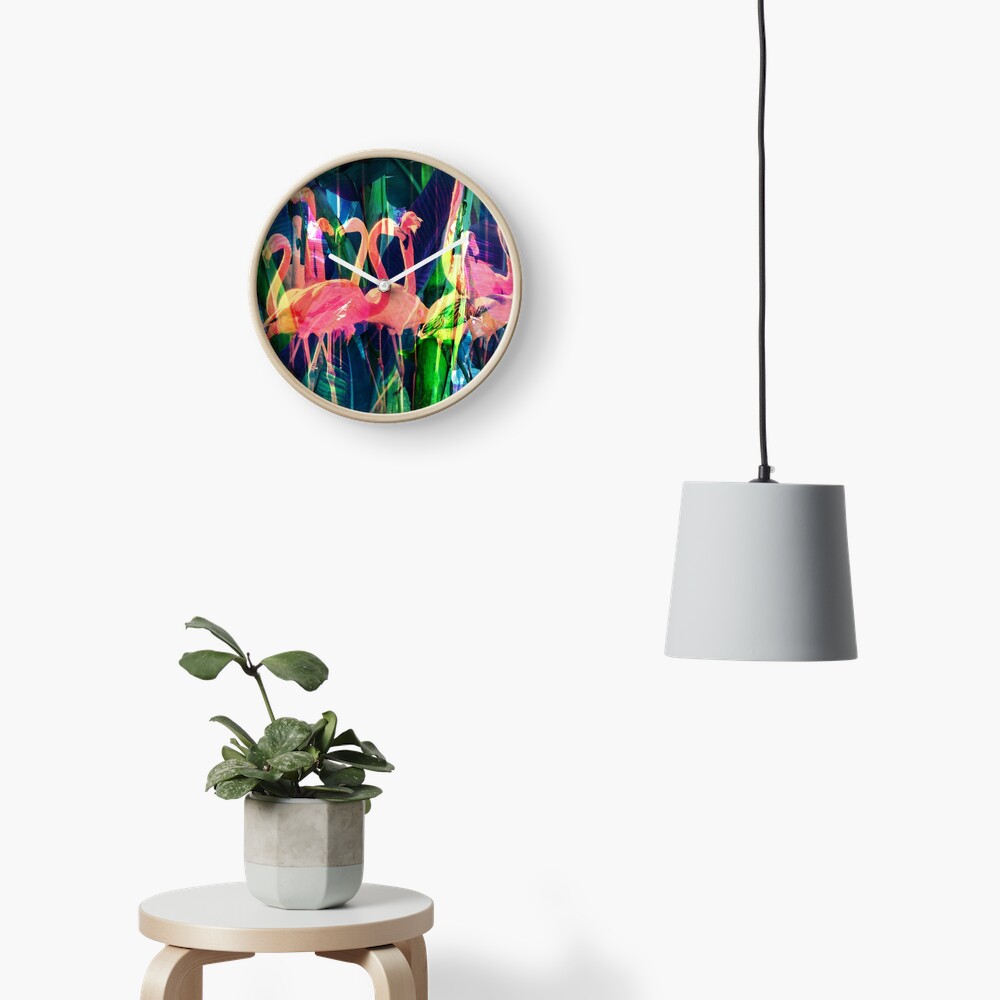Flamingo Dance Clock