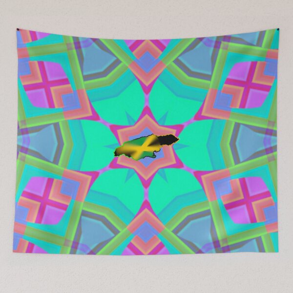 Item preview,  UNFORGETTABLE WEST INDIES CHRISTMAS SOUVENIRS - UNIQUE ABSTRACT CARIBBEAN GEOMETRIC PATTERN - GREATJAMAICAN VIBES FLAG INSPIRATION designed and sold by Ralek.