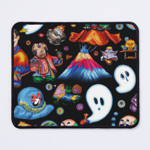 Item preview, pattern of ghost and alien characters designed and sold by Bakesales.