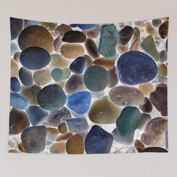 Item preview, X-Ray Pebbles Beach In Yorkshire England, Digitally Altered Photograph designed and sold by TrulyEpoque.