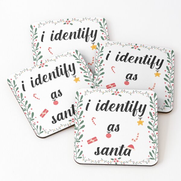 Item preview, i identify as santa Sticker cute funny gift for christmas designed and sold by yxmi21.