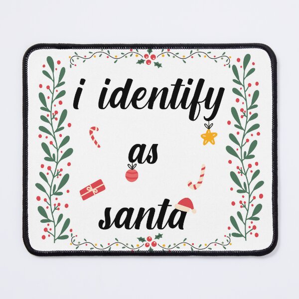 Item preview, i identify as santa Sticker cute funny gift for christmas designed and sold by yxmi21.
