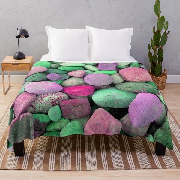 Item preview, Pink And Green Space Pebbles, Digitally Altered Photograph Of Pebbles designed and sold by TrulyEpoque.