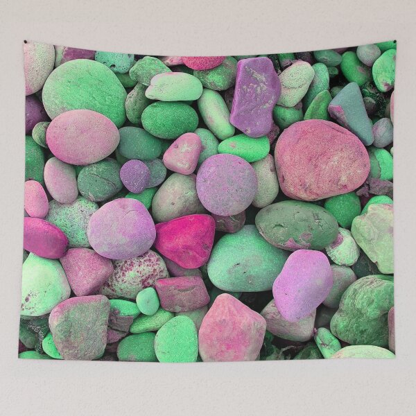 Item preview, Pink And Green Space Pebbles, Digitally Altered Photograph Of Pebbles designed and sold by TrulyEpoque.