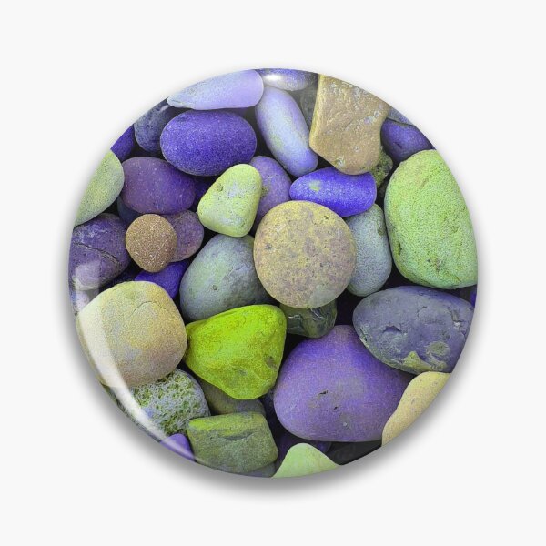 Item preview, Green And Purple Space Pebbles, Digitally Altered Photograph Of Pebbles designed and sold by TrulyEpoque.