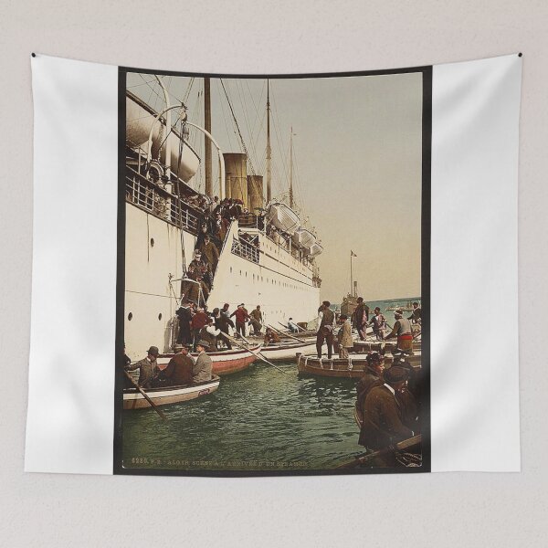 Item preview, Alger scene A l'arrivee d'un steamer (arriving at a steamer) vintage photo designed and sold by Vintage Designs +.