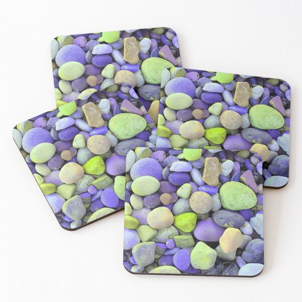 Item preview, Green And Purple Space Pebbles, Digitally Altered Photograph Of Pebbles designed and sold by TrulyEpoque.