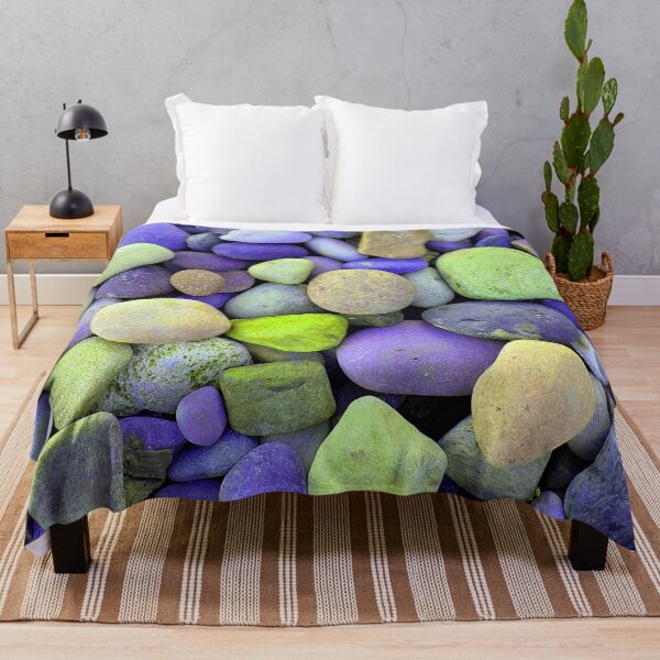 Item preview, Green And Purple Space Pebbles, Digitally Altered Photograph Of Pebbles designed and sold by TrulyEpoque.