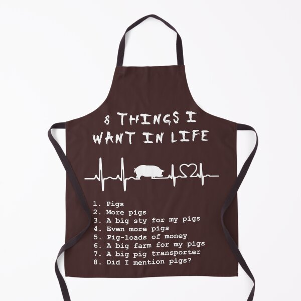 Item preview, 8 things I want in life: pigs (heart ECG, white) designed and sold by SolidEarthArt.