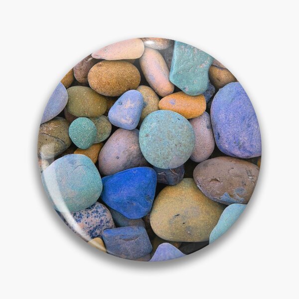 Item preview, Orange And Blue Space Pebbles, Digitally Altered Photograph Of Pebbles designed and sold by TrulyEpoque.