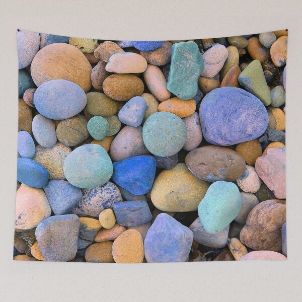 Item preview, Orange And Blue Space Pebbles, Digitally Altered Photograph Of Pebbles designed and sold by TrulyEpoque.
