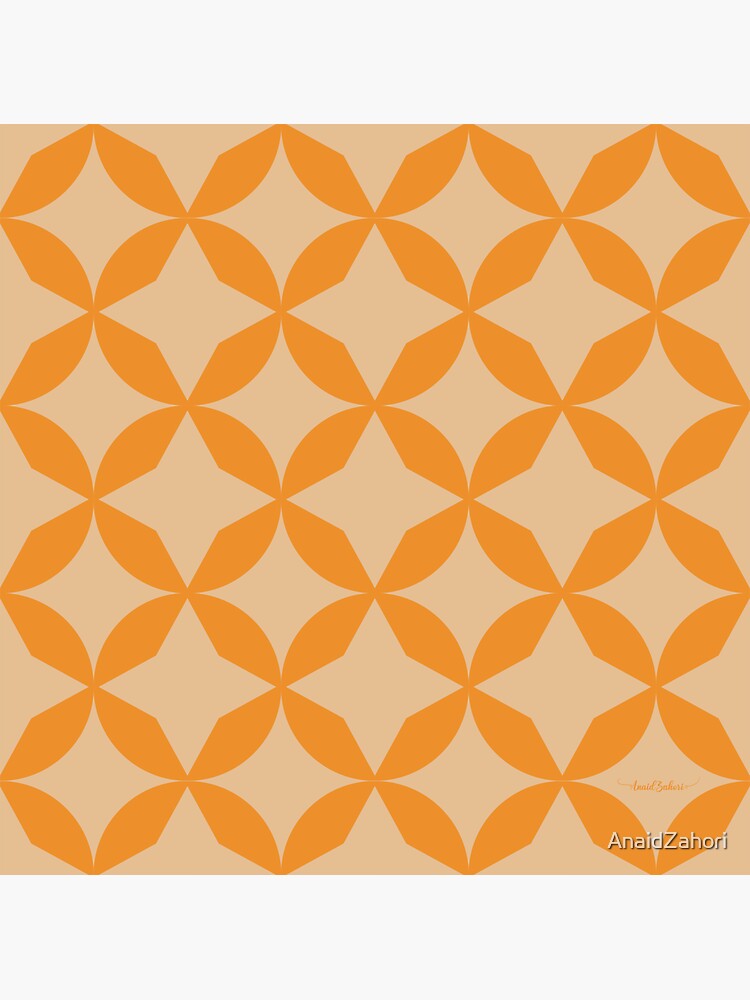 Imagen 3 de 3, Pegatina con la obra Geometric naranja, diseñada y vendida por AnaidZahori.