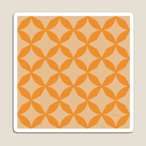 Geometric naranja Imán