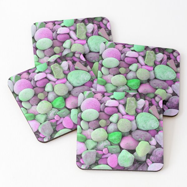 Item preview, Pink And Green Space Pebbles, Digitally Altered Photograph Of Pebbles designed and sold by TrulyEpoque.