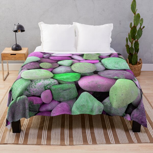 Item preview, Pink And Green Space Pebbles, Digitally Altered Photograph Of Pebbles designed and sold by TrulyEpoque.