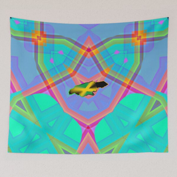 Item preview, UNFORGETTABLE WEST INDIES CHRISTMAS SOUVENIRS - UNIQUE ABSTRACT CARIBBEAN GEOMETRIC PATTERN - GREATJAMAICAN VIBES FLAG INSPIRATION designed and sold by Ralek.