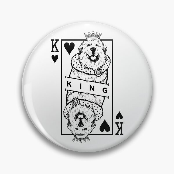 Item preview, Great Pyrenees King Of Hearts Funny Dog Lover Card Pop Art designed and sold by GrandeDuc.