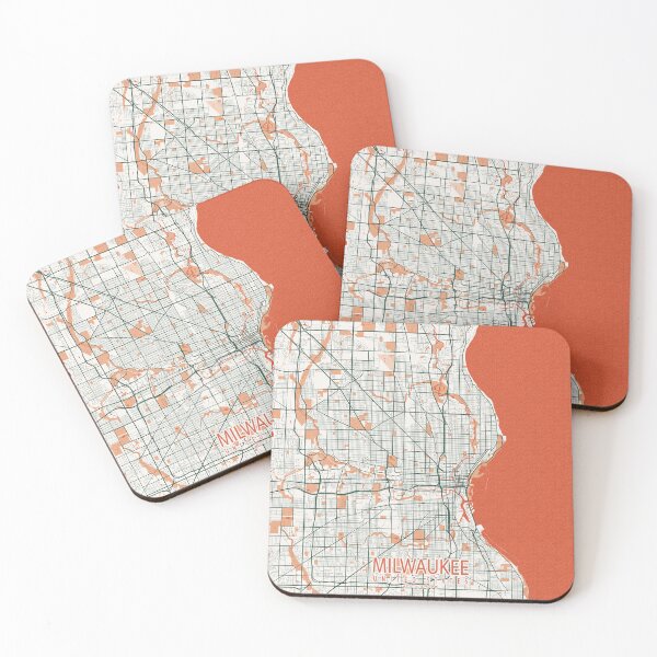 Item preview, Milwaukee City Map of Wisconsin, USA - Bohemian designed and sold by deMAP.