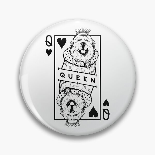 Item preview, Great Pyrenees Queen Of Hearts Funny Dog Lover Card Pop Art designed and sold by GrandeDuc.
