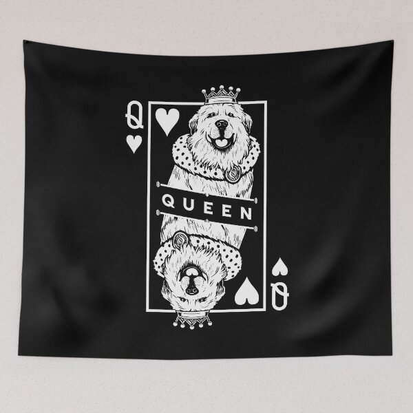 Item preview, Great Pyrenees Queen Of Hearts Funny Dog Lover Card Pop Art designed and sold by GrandeDuc.